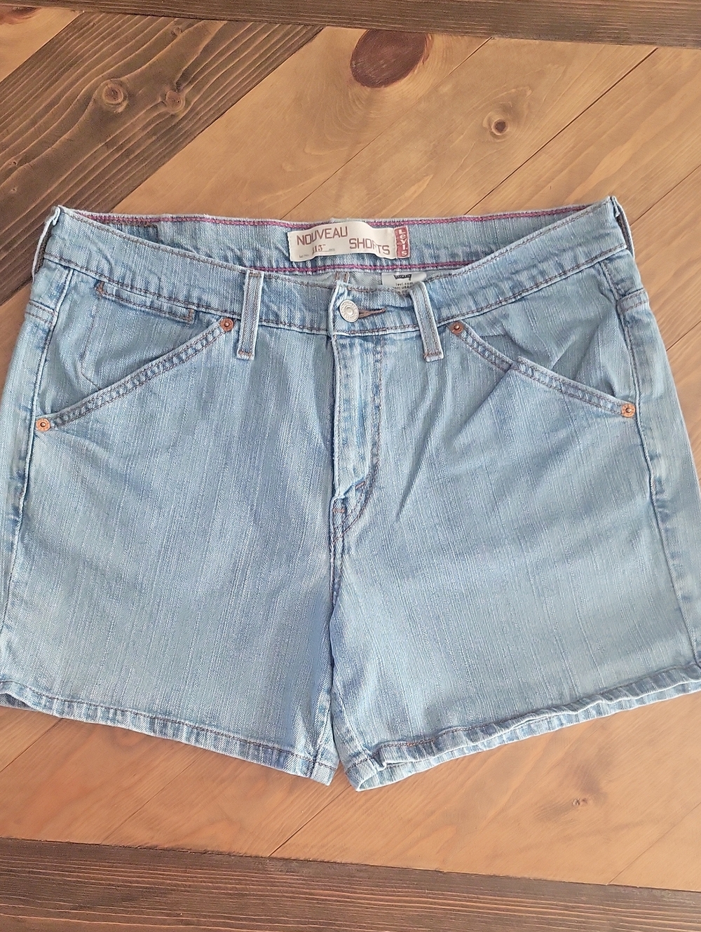 Levi's Light Blue Denim High-Rise Women's Shorts